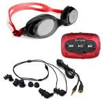 Swimbuds Headphones and 8 GB SYRYN waterproof MP3 player
